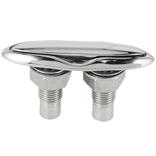 2X Boat Ship Mooring Dock Neat Cleat Stainless Steel Double-Deck Push-Pull Cable Bolt Marine