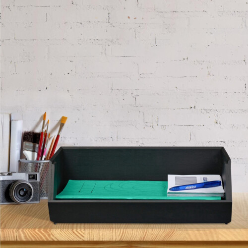 Stapelbare bamboe bureau organizer
