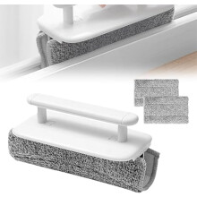 Window Cleaning Brush Set with Replaceable Sponge Head, Deep Groove Cleaner for Tracks, Sills and Shutters