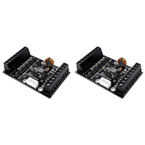 2X FX1N-14MT PLC Industrial Control Board PLC Module Analog Input / Output with Guide Rail Delay Relay Module