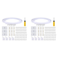 2Ensemble Rail de Rideau de Plafond Pliable de 5 MèTres, Rail de Rideau de Plafond Flexible, Rail de Rideau, Accessoires, Rail de Rideau Incurvé