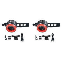2X TWOOC Bicycle Intelligent Brake Taillight Cob Large Aperture Post Cushion Taillight