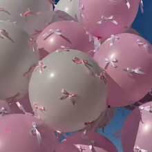 Pink Bow Party Decorations Set, Pink and White Latex Balloons, Elegant Bow Balloon Garland Kit for Baby Shower and Birthday Party Decor