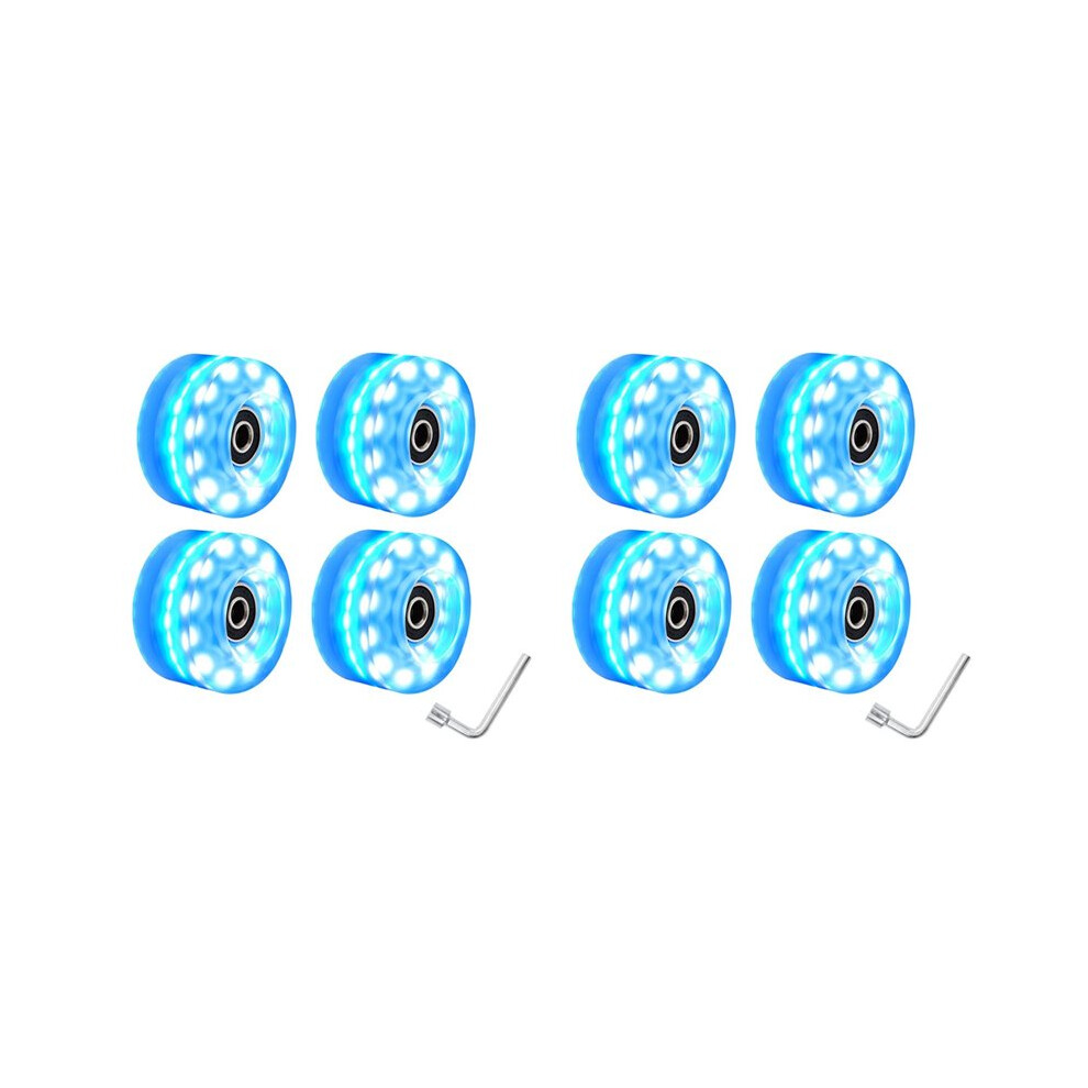 8 Roller Skate Wheels 58Mm X 32Mm Luminous Quad Roller Skateboard Wheels Outdoor Roller Skates Wheels Light 4712627168433