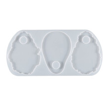 Artist Paint Palette Silicone Mold for Agate Coaster Resin Casting with Ergonomic Grip and Easy Demolding
