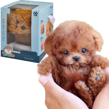 TTMA Mijn Levensechte Robotpuppy, Robotpuppy die zich gedraagt als een echte hond, Schattige Zachte Robothond die loopt en blaft (Bruin)