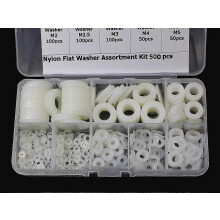 Kunststoffscheiben, Nylon-Distanzscheiben M2, M2,5, M3, M4, M5, M6, M8, M10, Unterlegscheiben für Mechaniker, 500 Stück