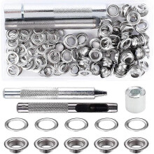 Ösen-Set mit Ösenwerkzeugen, Metall-Ösen-Set mit Ösenwerkzeugen für die Reparatur von Segeltuchplanen und Zelten (8 mm)