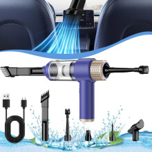 Cordless Car Vacuum Cleaner 16000Pa Powerful Suction 4 in 1 Handheld with LED Light and HEPA Filter Blue