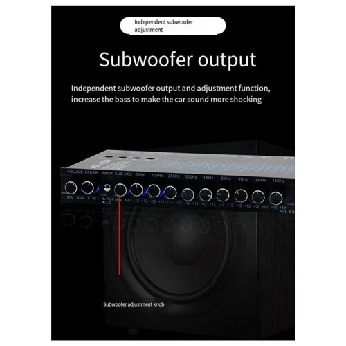 2X Auto Square 9 Band Graphic Equalizer Digital Car Audio ADL-EQ9 Full Series Car Amplifier Equalizer+Adjustable Filter 2