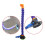 4X Ventosa de Bomba Manual Resistente de 3 Polegadas com Suporte Flexível para Luz de Reparo de Amassados 4