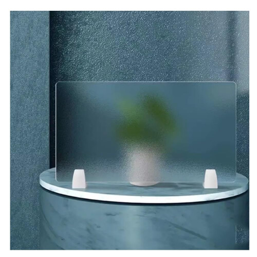 Clamp On Desk Divider 30x120CM Clear Panel, Adjustable Privacy Screen for Open Office Workspace
