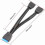 USB 3.0-headerverlengkabel, 19/20-pins 1-naar-2 Y-splitterverlengadapter 5