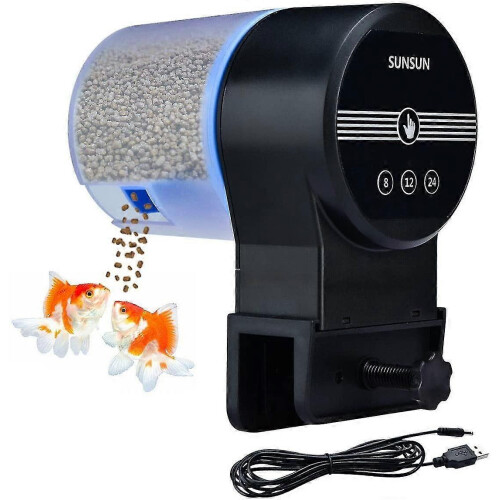 3-vejs USB-oplader Automatisk fiskefoderautomat Timer Skildpaddefoder Akvariumtilbehør Akvarium Automatisk fiskefoderautomat Til Sa