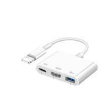 3-in-1 Lightning–HDMI-sovitin (HDMI+lataus+USB)
