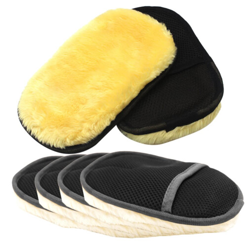 6pcs Thickened Microfiber Car Wash Mitts Scratch Auto Detailing Cleaning Gloves