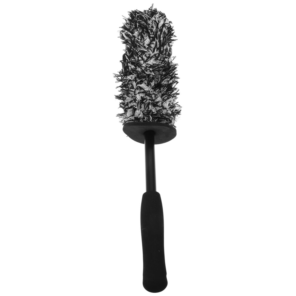 Car Wheel Cleaning Brush With Soft Scratchâ Bristles, Long Handle For Deep Rim And Tire Detailing, Black 9351714640589