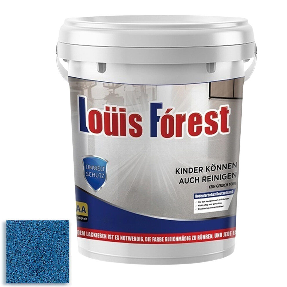 Blue Marble Effect Epoxy Floor Paint 1Kg, Waterproof SlipâResistant Gloss Coating For Bathroom And Kitchen 9351714640657
