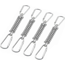 Heavy Duty 4PCs Awning Tension Spring Set, Alloy Sun Shade Sail Fixing Kit for Camping Beach Tent - HK619