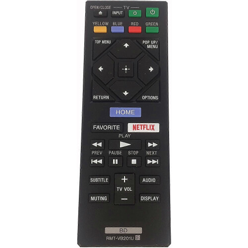 Compatible With RMT-VB201U Remote Control For Sony Blu-Ray DVD Player Remote Controller BDP-BX370 BDP-S1700 BDP-S3700