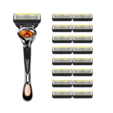 16-Pack 5-Blade Universal Manual Razors with Handles