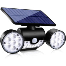 Solar Security Lights Outdoor – 30 LED Dual Head, Motion Sensor, 360 Adjustable, Waterproof