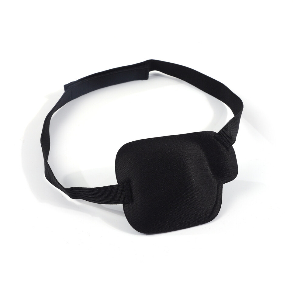Black 2 Pack Adjustable Eye Patch For Left And Right Eye - Occlusion Therapy For Amblyopia & Strabismus In Kids And Adults (Black)