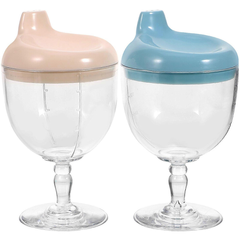 2Pcs Small Wine Sippy Cup Baby Trainer Cup Baby Goblet Cup Milk Juice Cup Drinking Cup