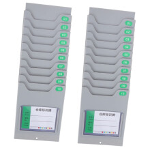 2 Pack Wall Mount Time Card Rack, Expandable MultiSlot Holder for ID Badges, PP Plastic