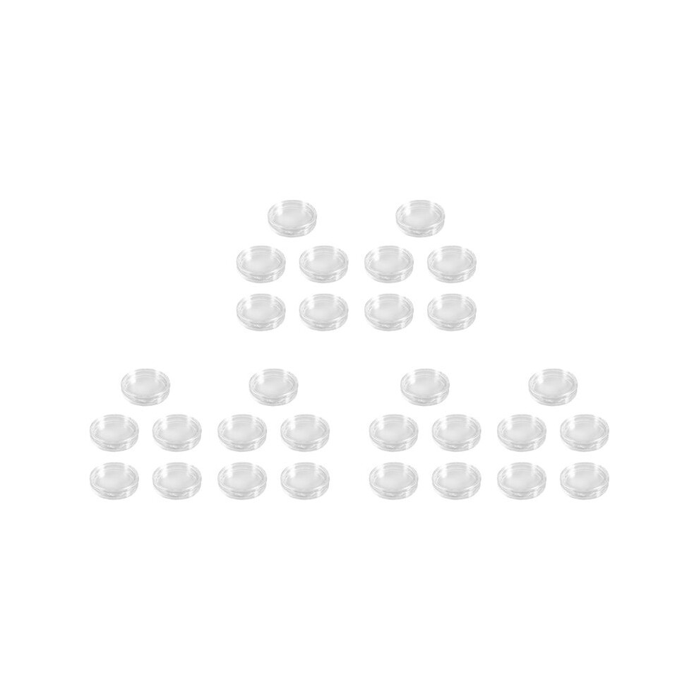 30 Pcs Small Round Transparent Plastic Coin Capsules Box 38Mm 6032646102026