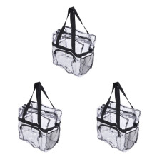 3X Transparante Draagtas Stadionbeveiliging Reis- en Sportschool Doorzichtige Tas, Doorzichtige Draagtas voor Werk, Sport, Games en Concerten