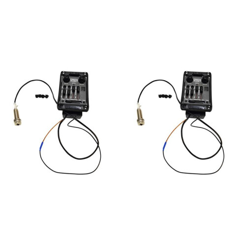 2X Gitarr Pickups Prefix -T Onboard Preamp Matrix Akustisk Pickup EQ Equalizer med Tuner Soft Piezo