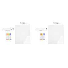2X LED-Notiztafel, Leuchtende Acryl-Nachrichtenmarkierungstafel mit Licht, Beleuchtete WeißE Tafel mit Notizen (11,8 X 7,9 Zoll)