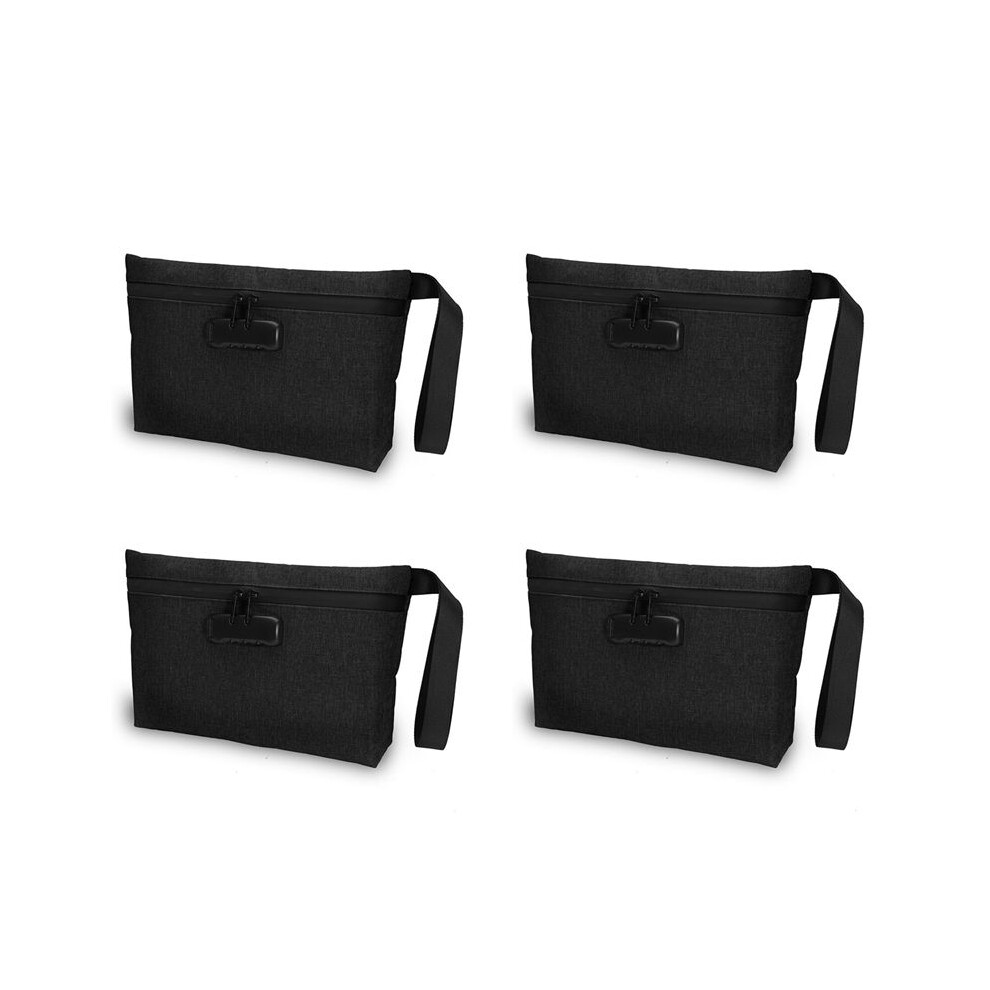 4X Money Bag With Lock, Lockable Cash Bag, Waterproof Bank Bag With Zipper And Lock For Cash, Cell Phone B 6033004081861