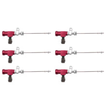 6X Motorcycle Hydraulic Clutch Master Cylinder Rod Brake Pump M10x1.25mm Aluminum Red