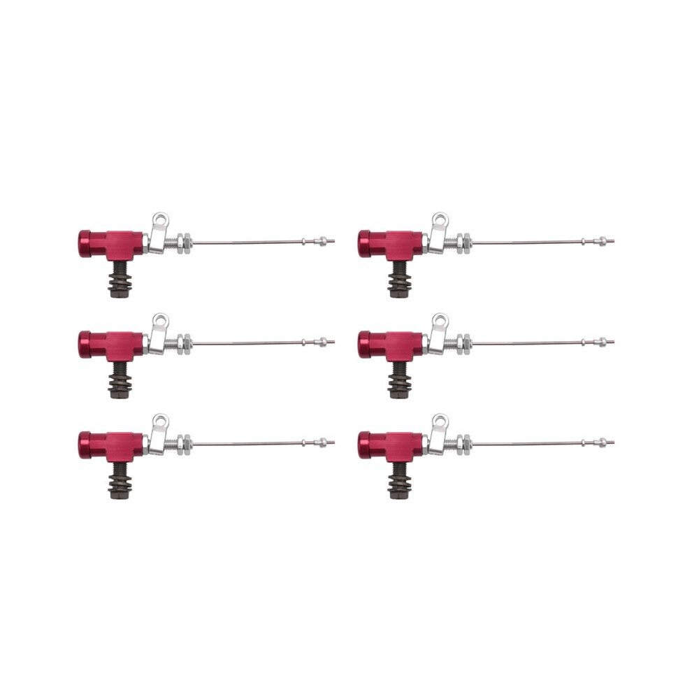 6X Motorcycle Hydraulic Clutch Master Cylinder Rod Brake Pump M10x1.25mm Aluminum Red 6033335554331
