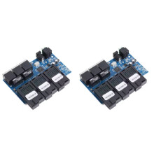 2X Convertidor de Medios de Fibra Óptica PCBA de 100 M, 3 Conectores RJ45 A 3 Conectores SC, Conmutador Ethernet de 20 , 1310 Nm/1550 Nm, Puerto 2