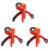 3X Centering Pole Carbon Fiber Pole Leveler Bubble Assembly Right-Angle Level Strap Portable Vertical Level Orange 1