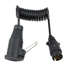 7 Pin Trailer Extension Cable 12V 24V, Oxygen Copper Conductor, Flexible TPU Insulation for Truck and Caravan