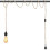 2 Pack Pendant Lights With Switch, Hemp Rope With 4.5M Cable, E27 Socket For Hall, Kitchen, Dining Table, Bar (Without Bulb) 3