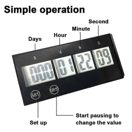 Retirement Countdown Clock, Up To 999 Day Countdown Timer, Black fg2025031701146 2