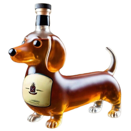 Μπουκάλι ουίσκι για σκύλους Dachshund, επαναχρησιμοποιήσιμο ποτήρι φιάλης ποτο 1