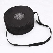2X Yoga Wheel Bag Nylon Black Mandala Flower 36x14cm Yoga Circle Bag for Yoga Wheel Large Capacity