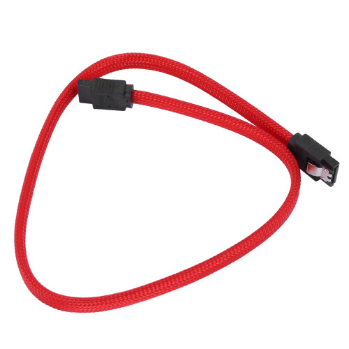5pcs 50CM  3.0 III SATA3 7Pin Data Cable 6Gb/S SSD Cables HDD Hard Disk Data Cord Premium Version(Red) 2