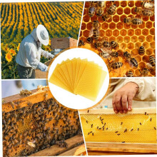 Beeswax Sheets 120Pcs Beeswax Foundation Sheets Wax Foundation for Bee Frames Natural Honeycomb Sheets Beeswax Sheets