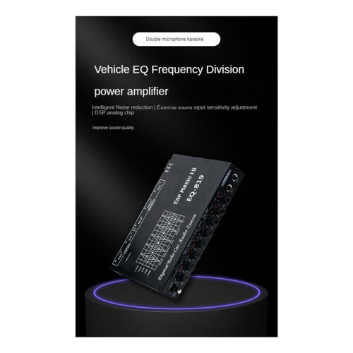 5X EQ-819 Car Equalizer Multifunctional Car Audio EQ Tuning Crossover Amplifier Parametric Equalizer Car Audio Equalizer 2