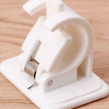 4 PCS Self Adhesive Hooks Rod Bracket Towel Curtain Bracket Drapery Pole Hanging Rod Clip Wall Hooks