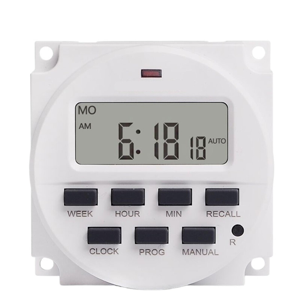 24V 220V Programmable Time Switch Relay With Lcd Display, 7 Day Flexible Weekly Scheduling, MultiâVoltage Compatibility 9351714641104