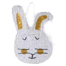 Easter Bunny Pinata for Kids Party, White Rabbit Pinata with Festive Bunny Design and Candy Fillable Feature