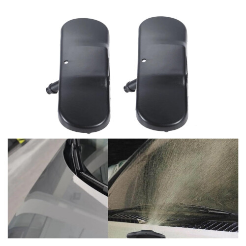 2KD955985 Windscreen Washer Jet Nozzle Pair Black Exact Fit Replacement for Car Windshield 2